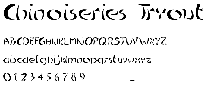 Chinoiseries Tryout font